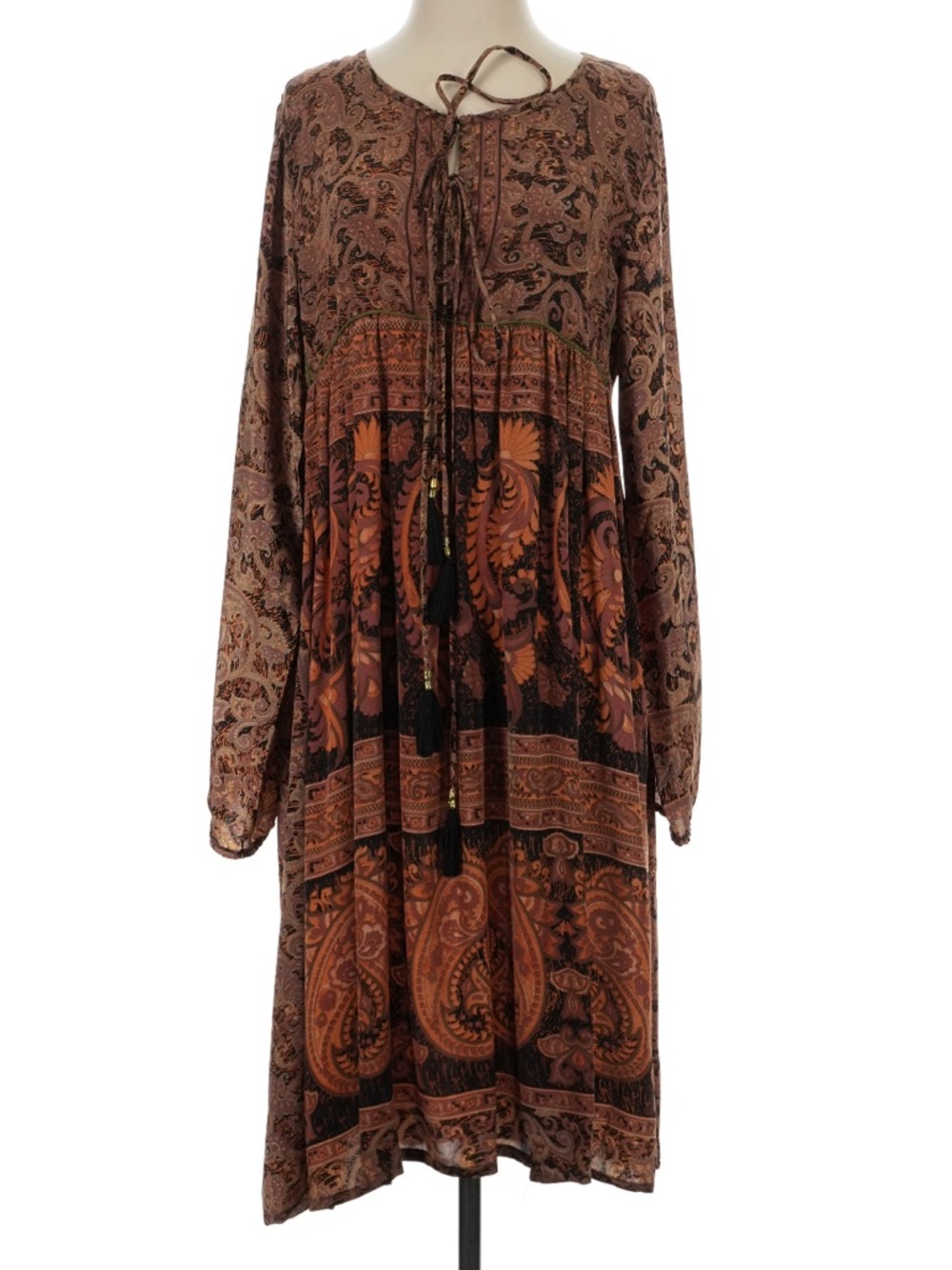 Karma Highway womans Paisley Print boho Midi Dress size OS M